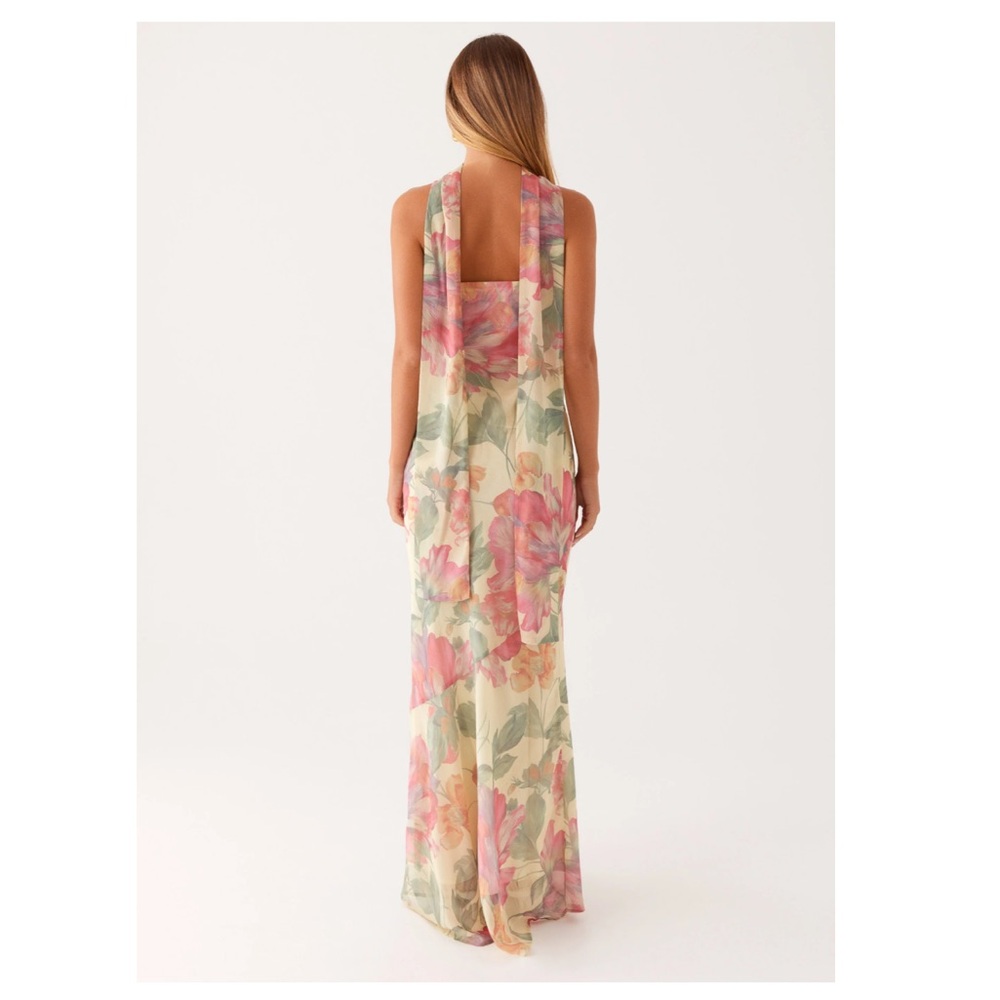 Peppermayo Strapless Floral Maxi Dress in Cream, Pink, Green - Picture 2 of 3